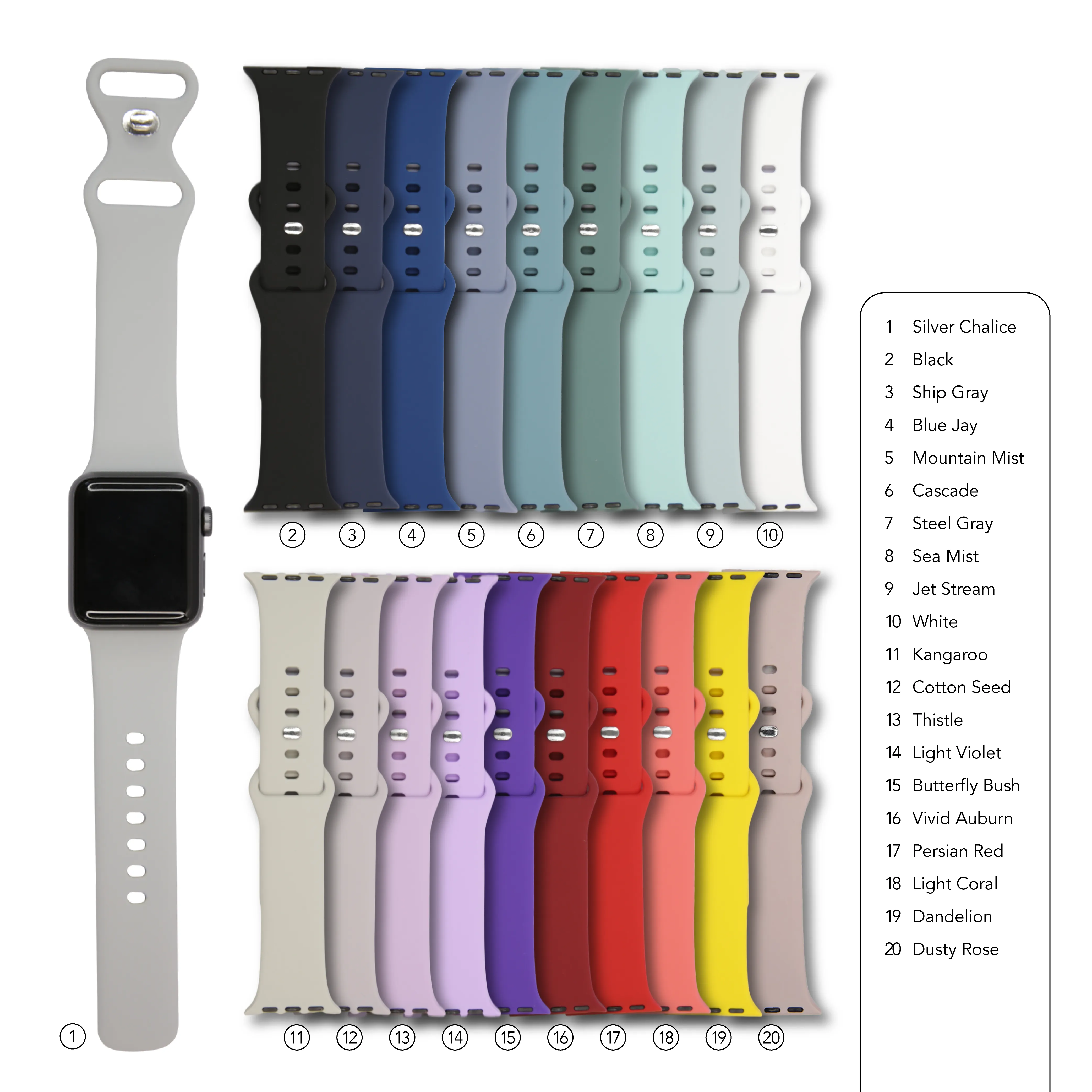 Personalized Cancer Awareness IOS Silicone Watch Band for 38mm-45mm (20 available colors!)