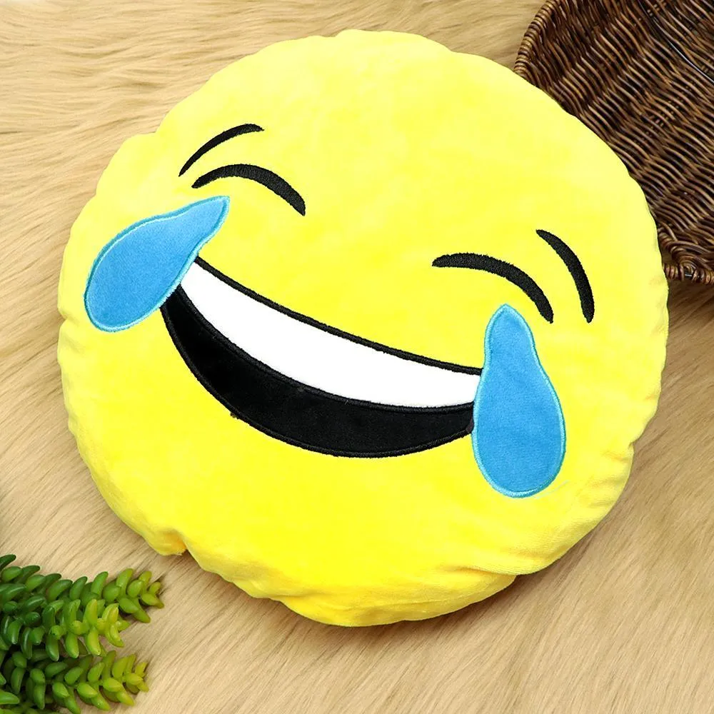 Quality Microfiber stuffed Soft Plush Emoji Cushions 26X26 CM