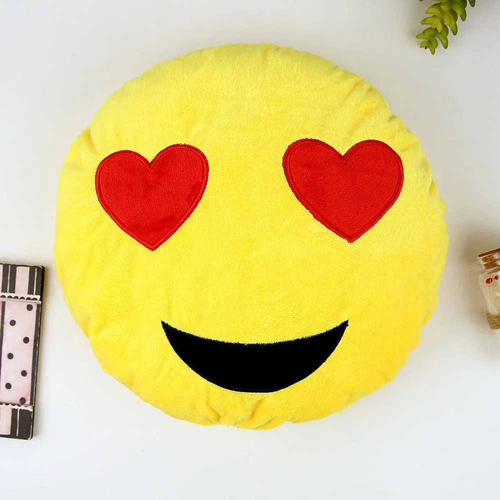 Quality Microfiber stuffed Soft Plush Emoji Cushions 26X26 CM