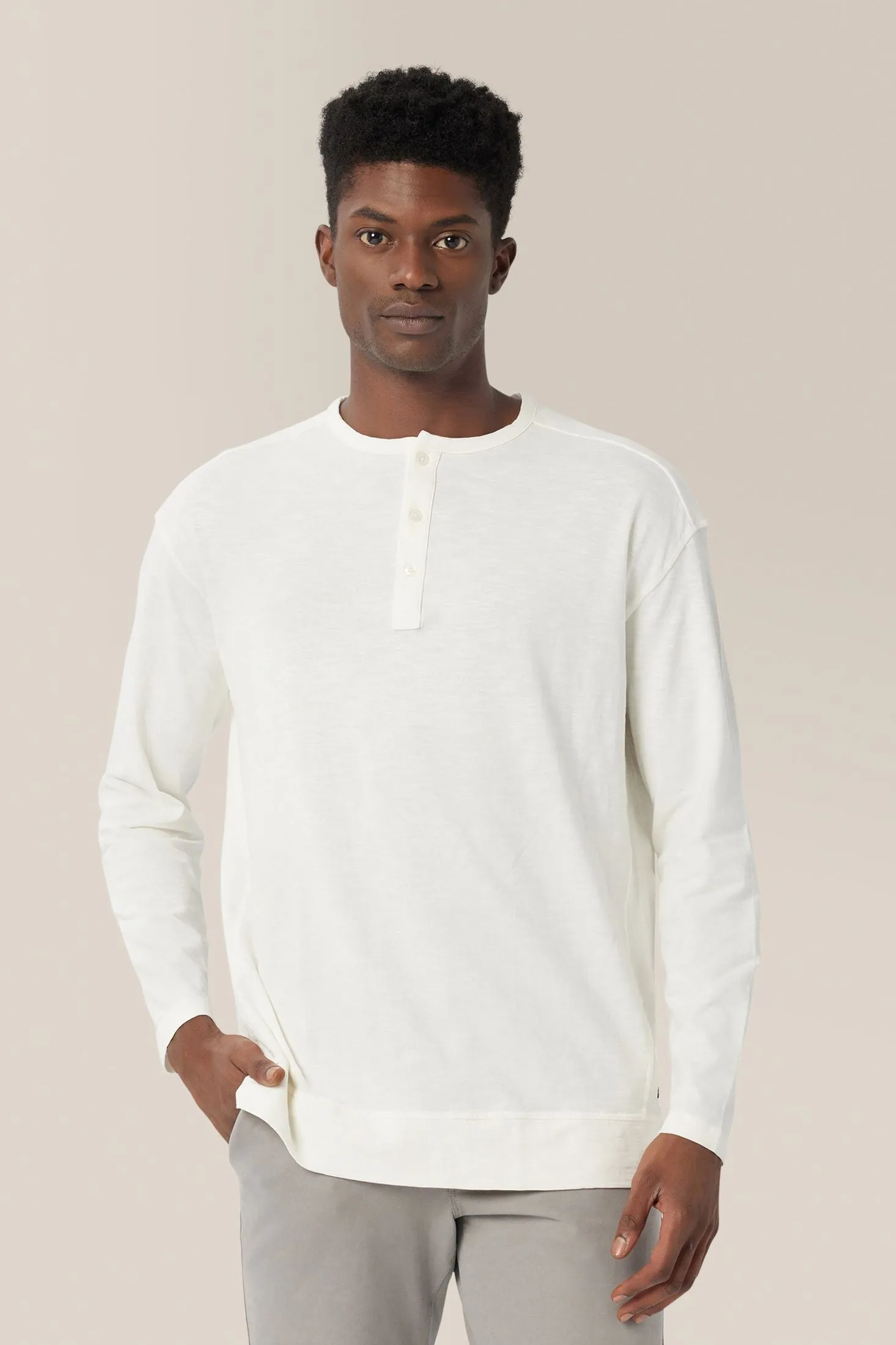 Relaxed Henley | Cotton