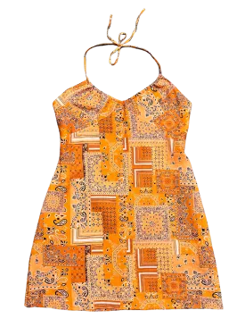 Size 14 - Sister Studios Orange Linen Sadie Dress