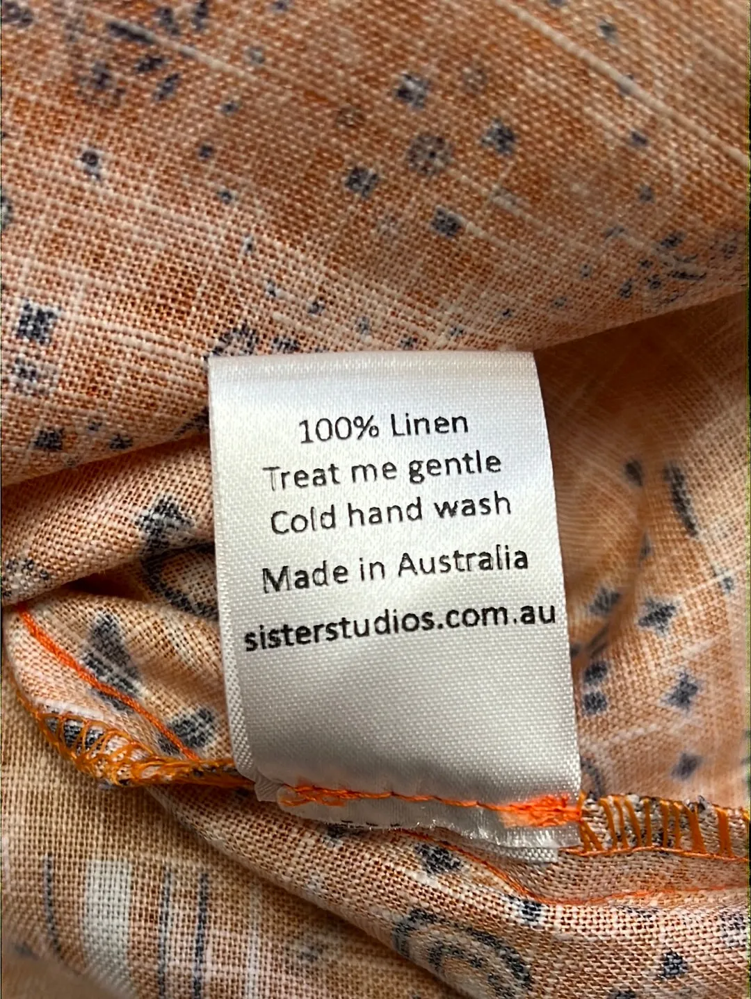 Size 14 - Sister Studios Orange Linen Sadie Dress