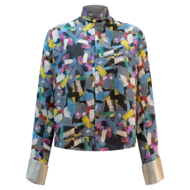 SPARKLE BY KAREN CHAN x HKMoA【PATCHWORK】 100% Silk Mini Tang Jacket / Mini Kung Fu Jacket (百衲衣)(吳冠中)