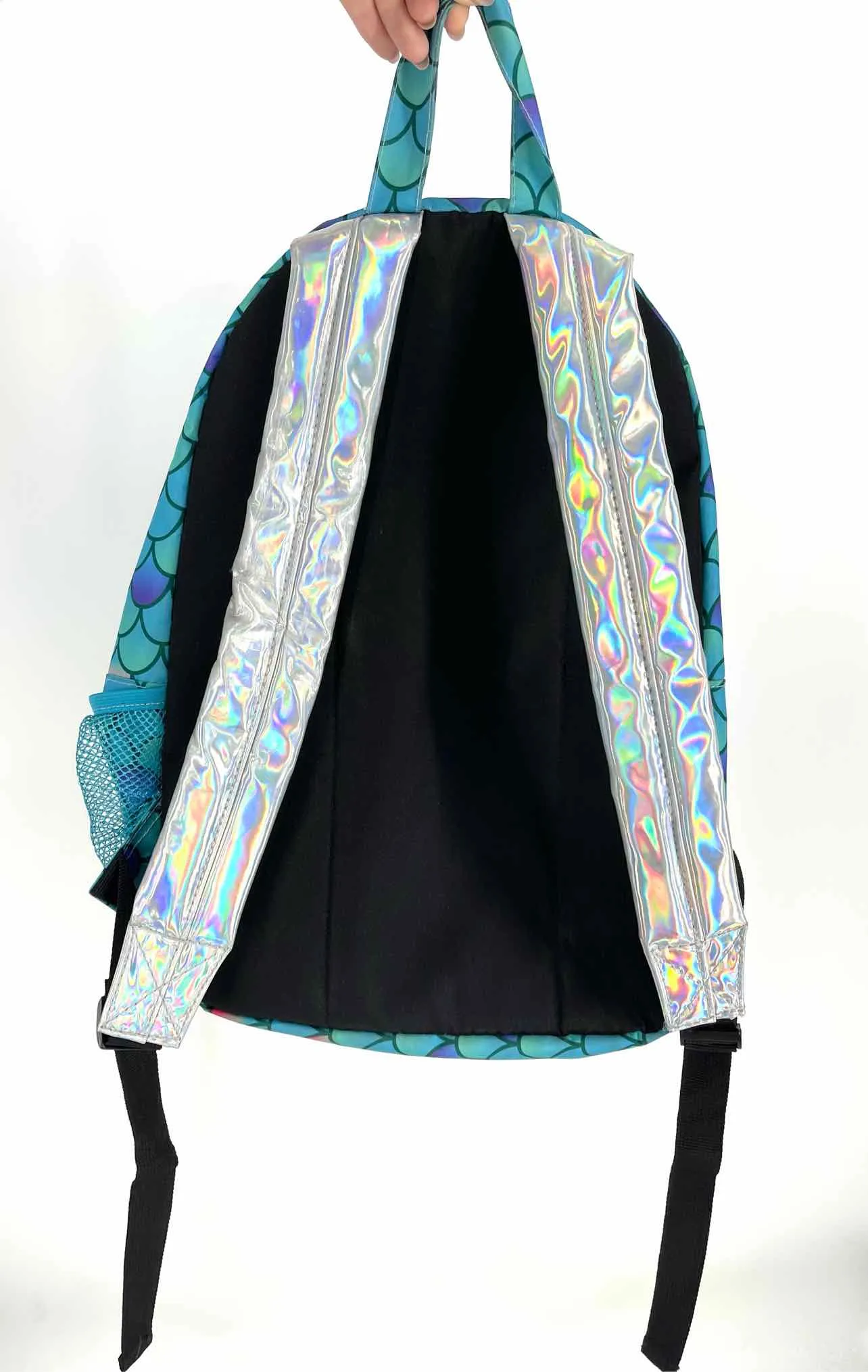 Teal/Silver Shells AS IS Luggage BackPack
