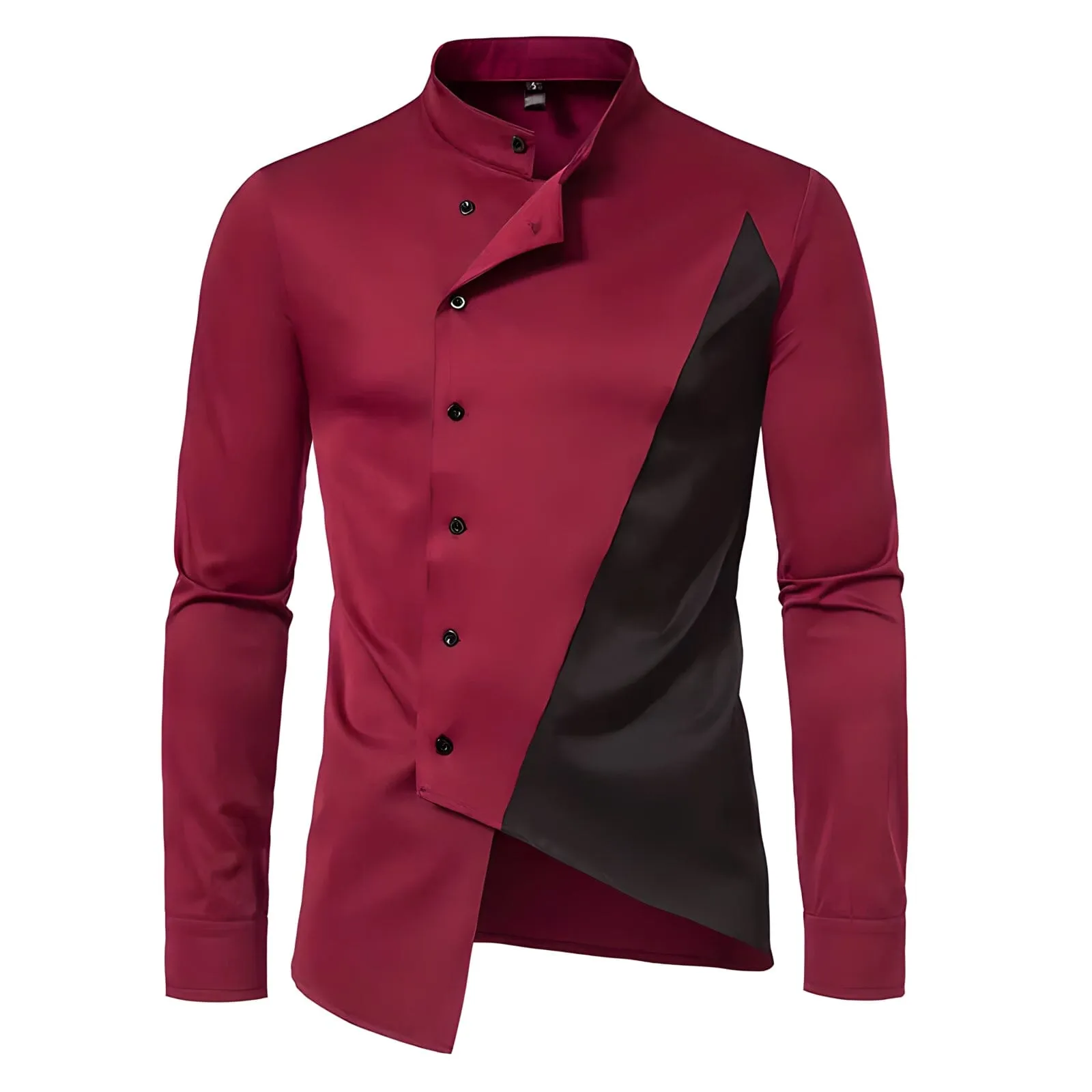 Optimized Title: Stylish Mortimer Patchwork Long Sleeve Shirt - Available in Multiple Colors