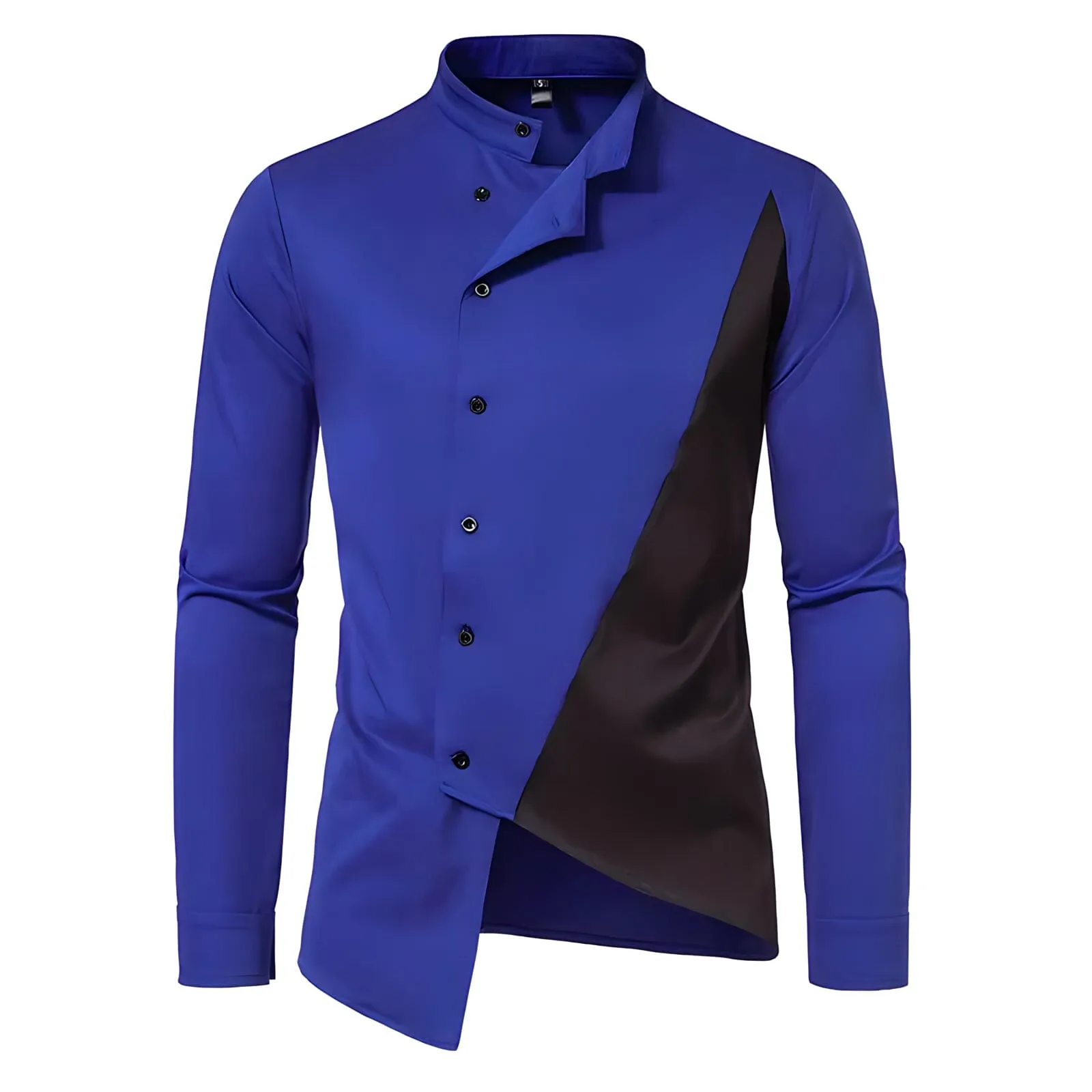 Optimized Title: Stylish Mortimer Patchwork Long Sleeve Shirt - Available in Multiple Colors