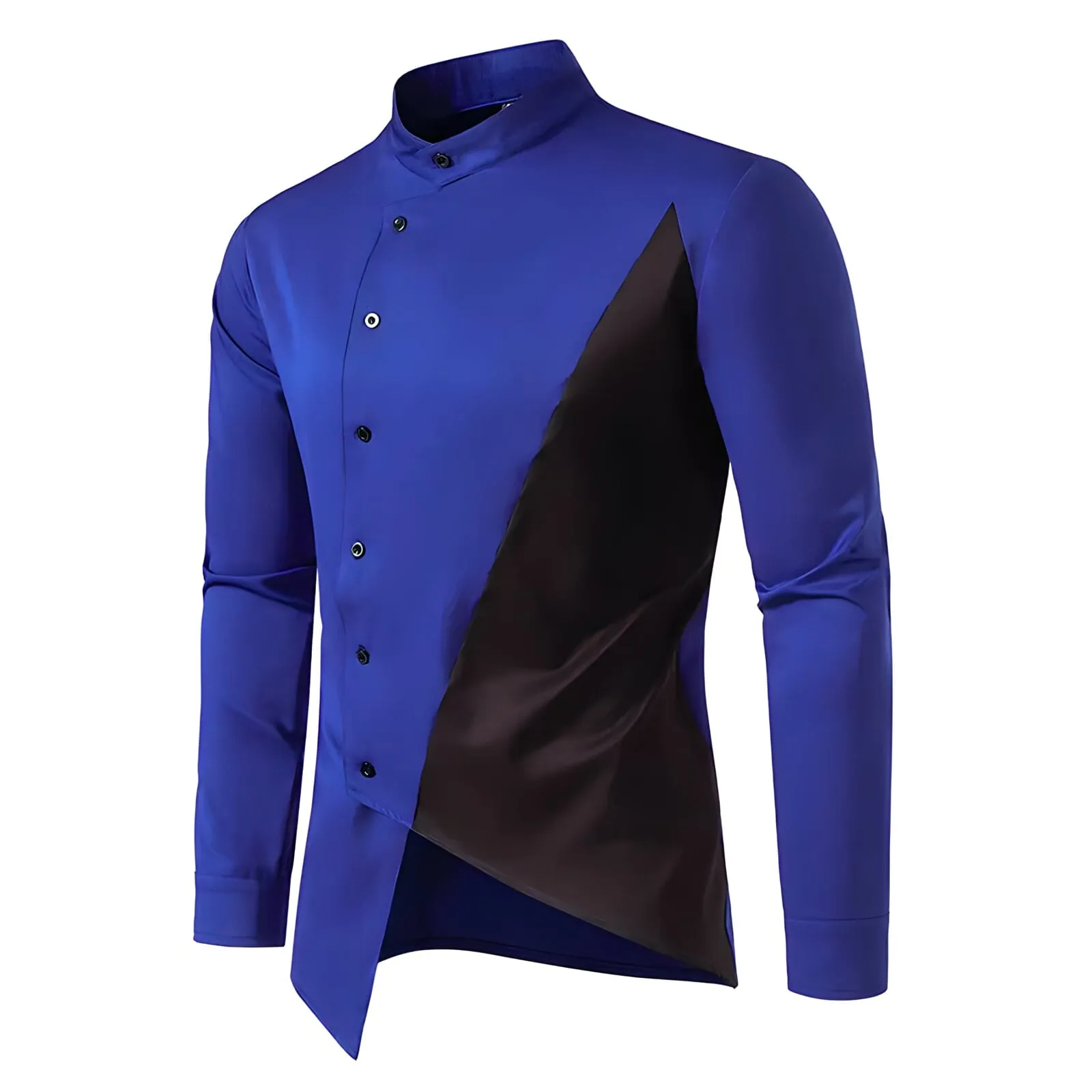 Optimized Title: Stylish Mortimer Patchwork Long Sleeve Shirt - Available in Multiple Colors