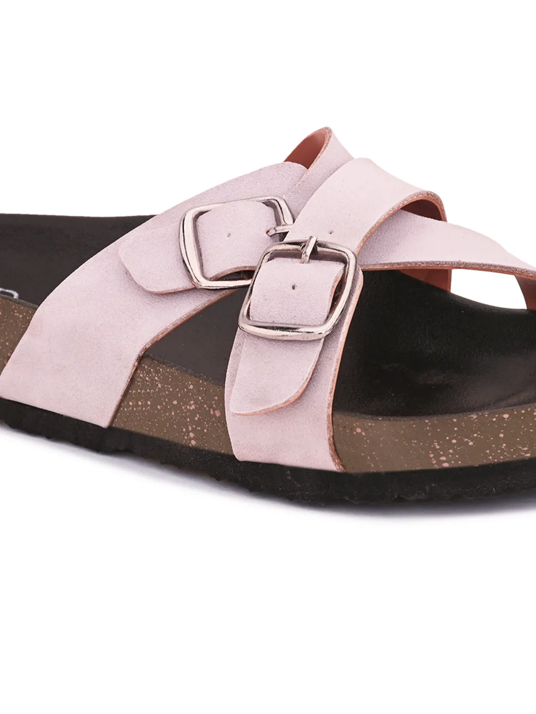Women One Toe Flats with Buckles