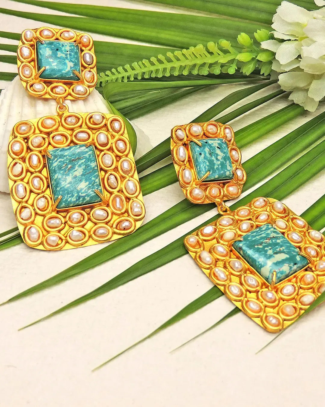 Yasmin Earrings (Ocean)