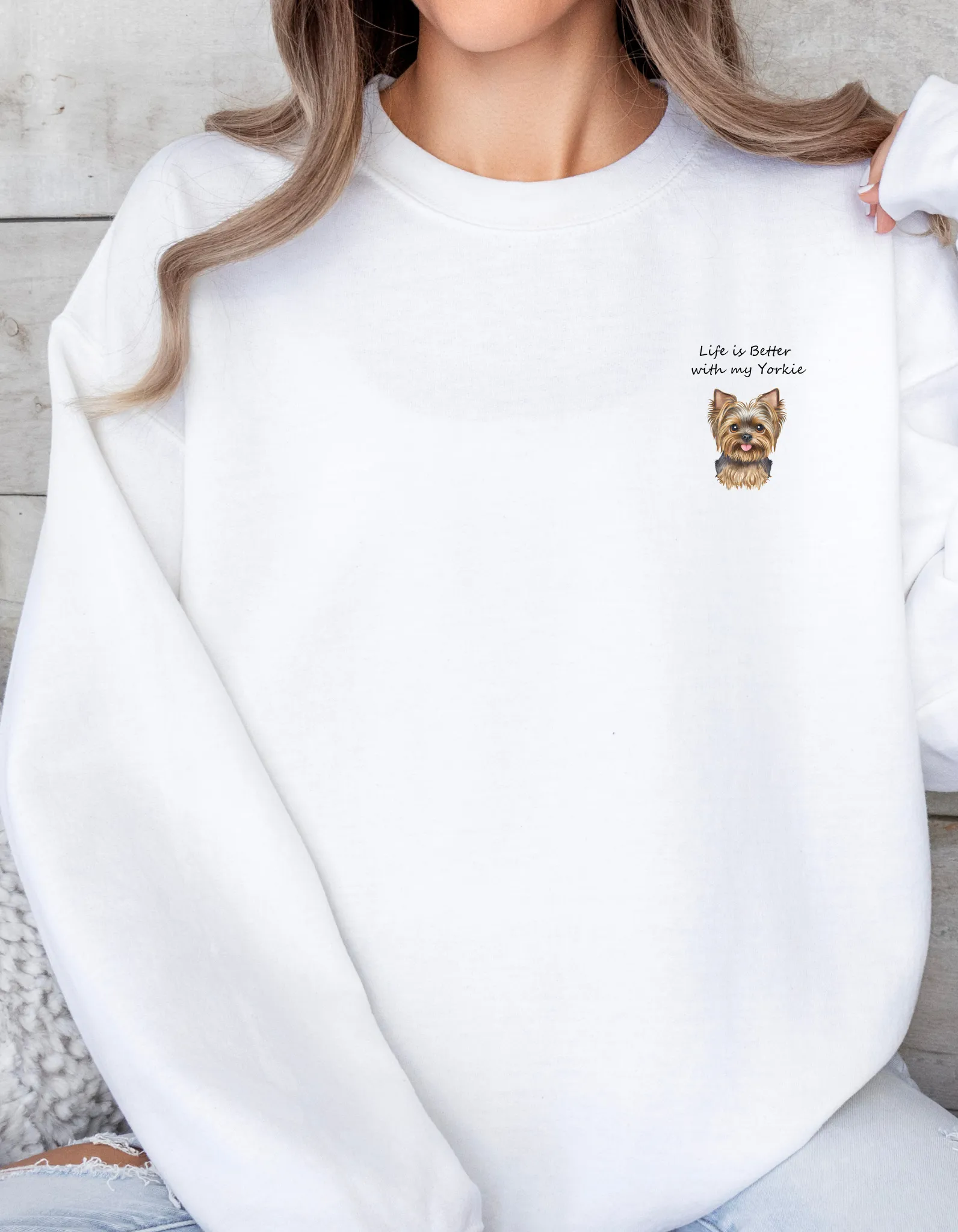 Yorkie Style Sweatshirt – Cozy Gift for Dog Moms & Yorkie Lovers