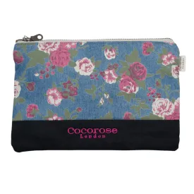 Zip Pouch - Denim Rose